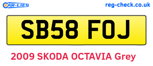 SB58FOJ are the vehicle registration plates.