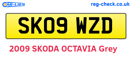 SK09WZD are the vehicle registration plates.