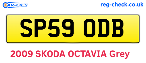 SP59ODB are the vehicle registration plates.