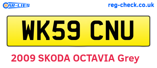 WK59CNU are the vehicle registration plates.