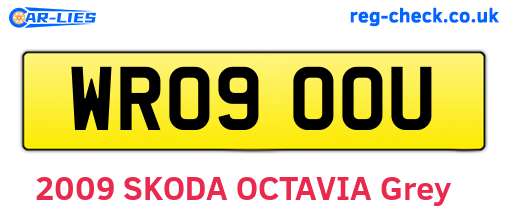 WR09OOU are the vehicle registration plates.
