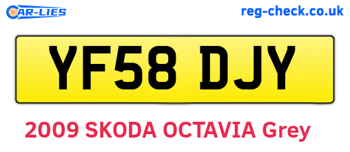 YF58DJY are the vehicle registration plates.