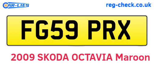 FG59PRX are the vehicle registration plates.