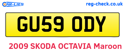 GU59ODY are the vehicle registration plates.
