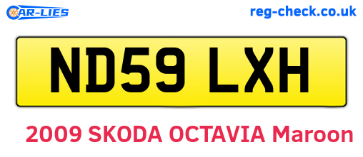 ND59LXH are the vehicle registration plates.
