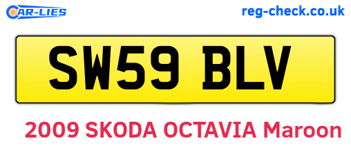 SW59BLV are the vehicle registration plates.