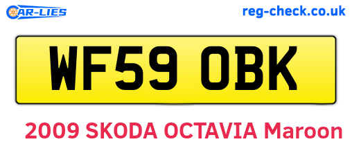 WF59OBK are the vehicle registration plates.
