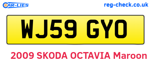WJ59GYO are the vehicle registration plates.