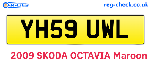 YH59UWL are the vehicle registration plates.