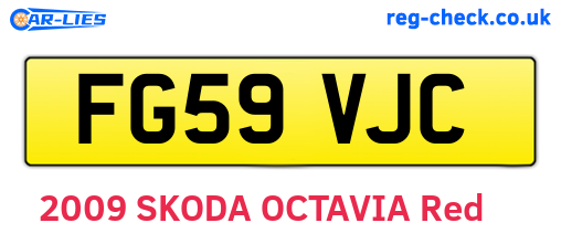 FG59VJC are the vehicle registration plates.