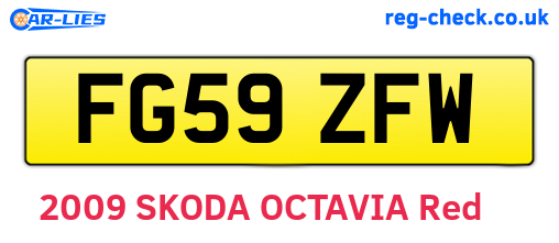 FG59ZFW are the vehicle registration plates.
