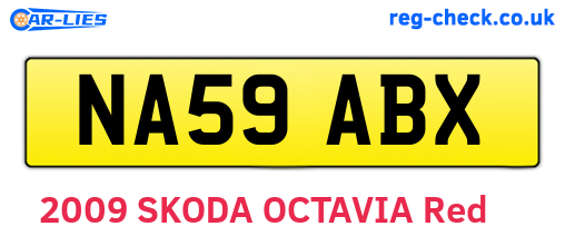 NA59ABX are the vehicle registration plates.
