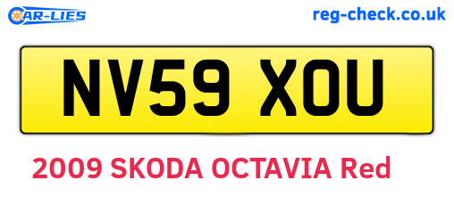 NV59XOU are the vehicle registration plates.