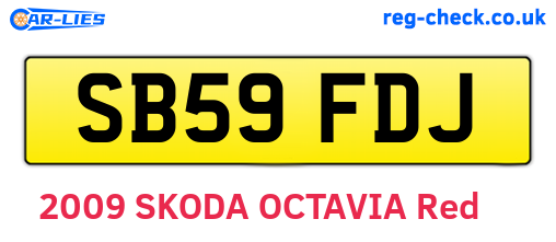 SB59FDJ are the vehicle registration plates.
