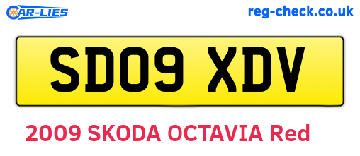 SD09XDV are the vehicle registration plates.