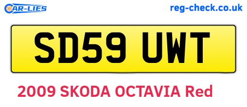 SD59UWT are the vehicle registration plates.