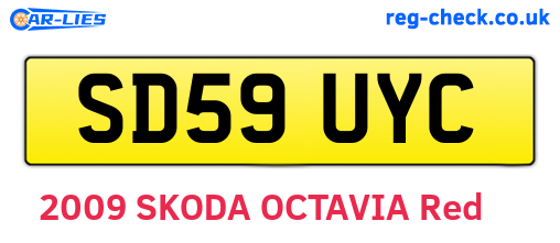 SD59UYC are the vehicle registration plates.