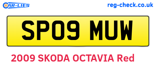 SP09MUW are the vehicle registration plates.
