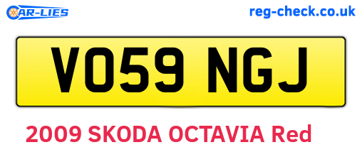 VO59NGJ are the vehicle registration plates.