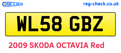 WL58GBZ are the vehicle registration plates.
