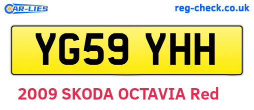 YG59YHH are the vehicle registration plates.