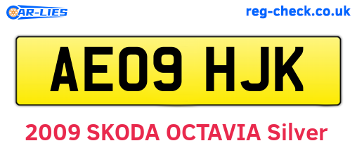 AE09HJK are the vehicle registration plates.