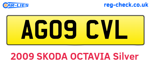 AG09CVL are the vehicle registration plates.
