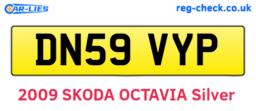 DN59VYP are the vehicle registration plates.