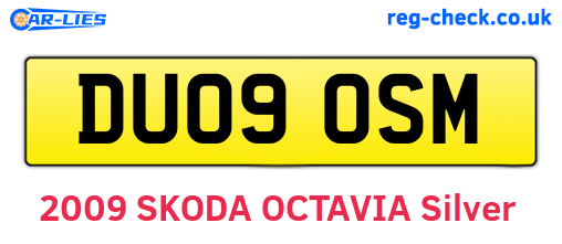 DU09OSM are the vehicle registration plates.