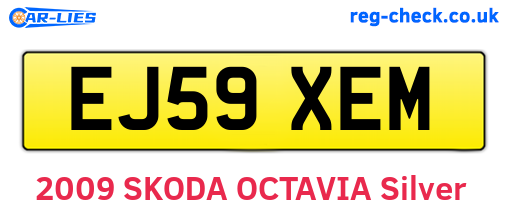 EJ59XEM are the vehicle registration plates.