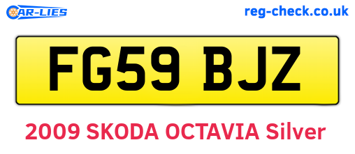 FG59BJZ are the vehicle registration plates.