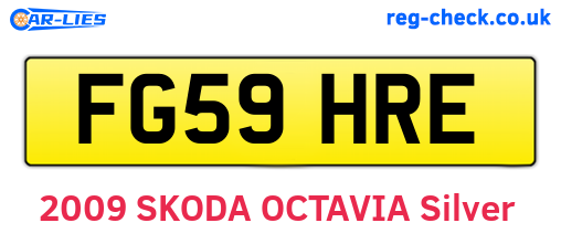 FG59HRE are the vehicle registration plates.