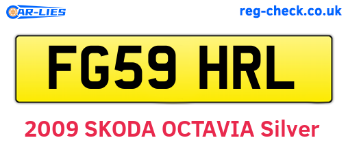 FG59HRL are the vehicle registration plates.