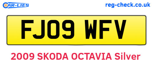FJ09WFV are the vehicle registration plates.