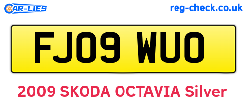 FJ09WUO are the vehicle registration plates.