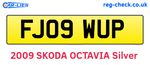 FJ09WUP are the vehicle registration plates.