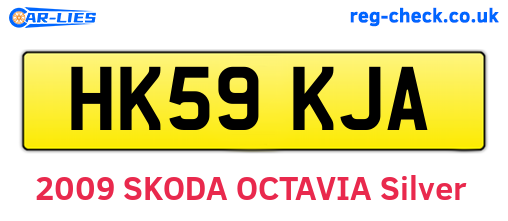 HK59KJA are the vehicle registration plates.