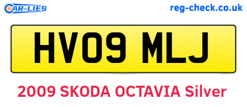 HV09MLJ are the vehicle registration plates.