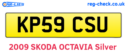 KP59CSU are the vehicle registration plates.