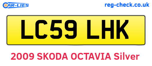 LC59LHK are the vehicle registration plates.