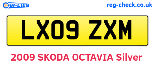 LX09ZXM are the vehicle registration plates.