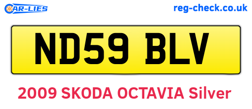 ND59BLV are the vehicle registration plates.