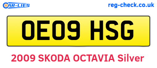 OE09HSG are the vehicle registration plates.