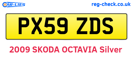 PX59ZDS are the vehicle registration plates.