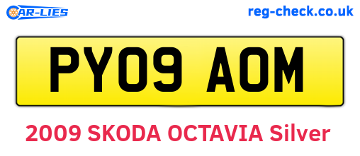 PY09AOM are the vehicle registration plates.