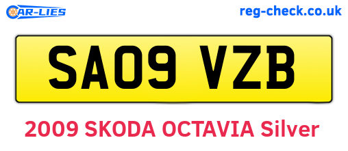 SA09VZB are the vehicle registration plates.