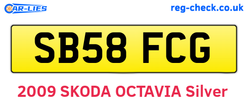 SB58FCG are the vehicle registration plates.
