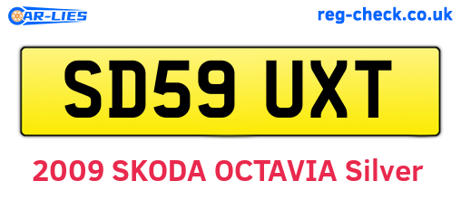 SD59UXT are the vehicle registration plates.