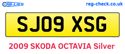 SJ09XSG are the vehicle registration plates.