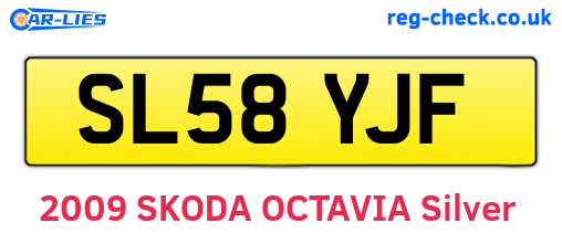 SL58YJF are the vehicle registration plates.